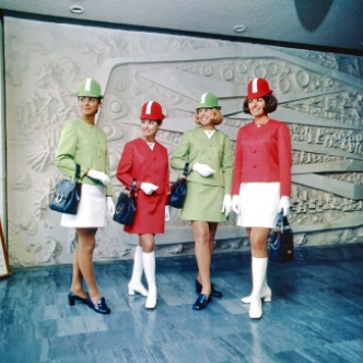 New Zealand, air hostesses from 1970. Courtesy NZ governement archives